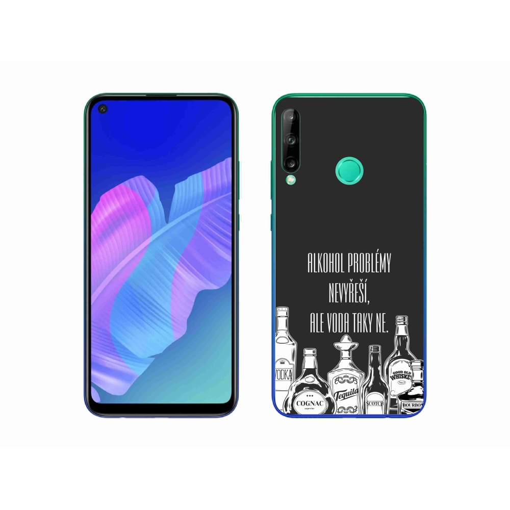 Gélový kryt mmCase na Huawei P40 Lite E - vtipný text čierne pozadie