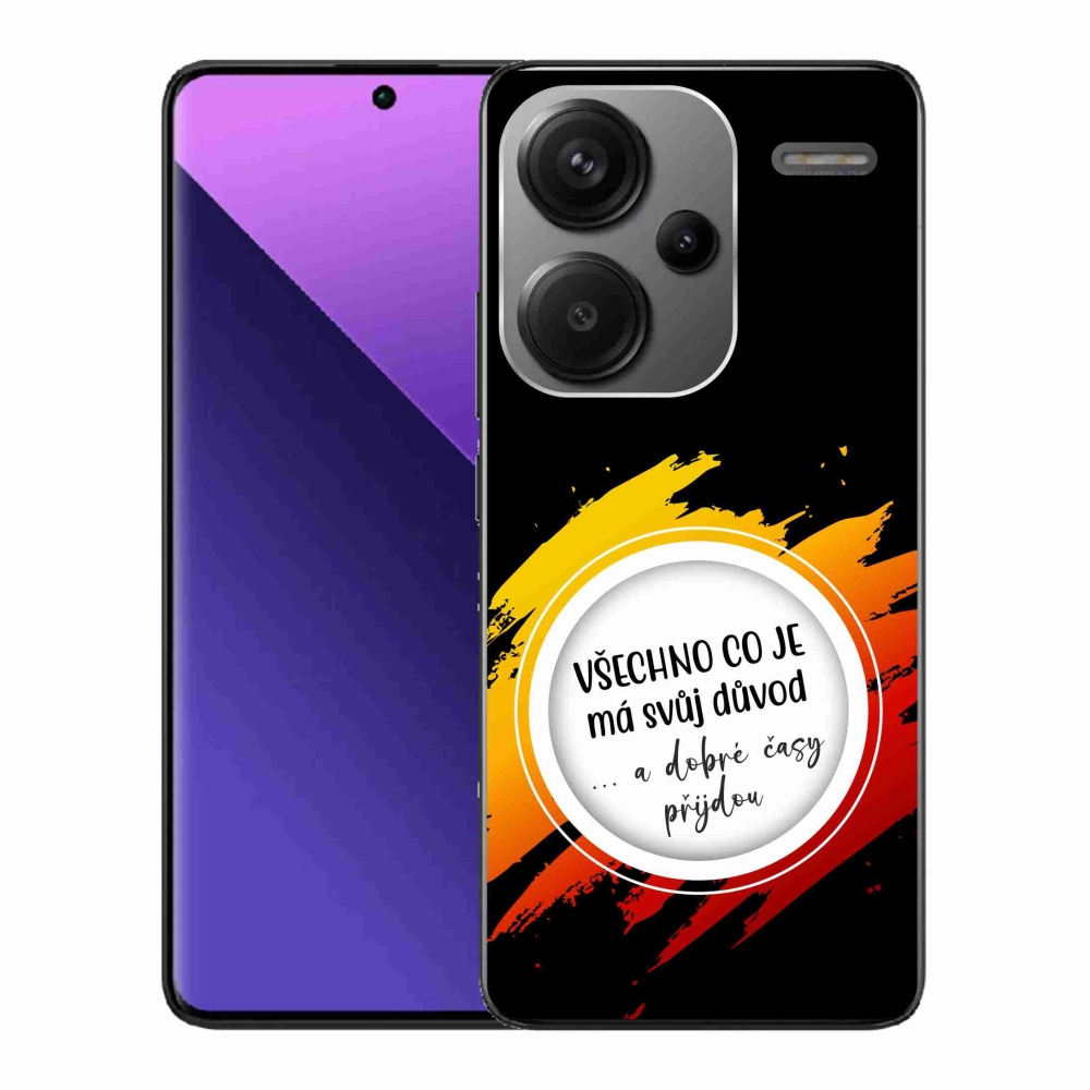 Gélový kryt mmCase na Xiaomi Redmi Note 13 Pro+ 5G - citát 3 čierne pozadie