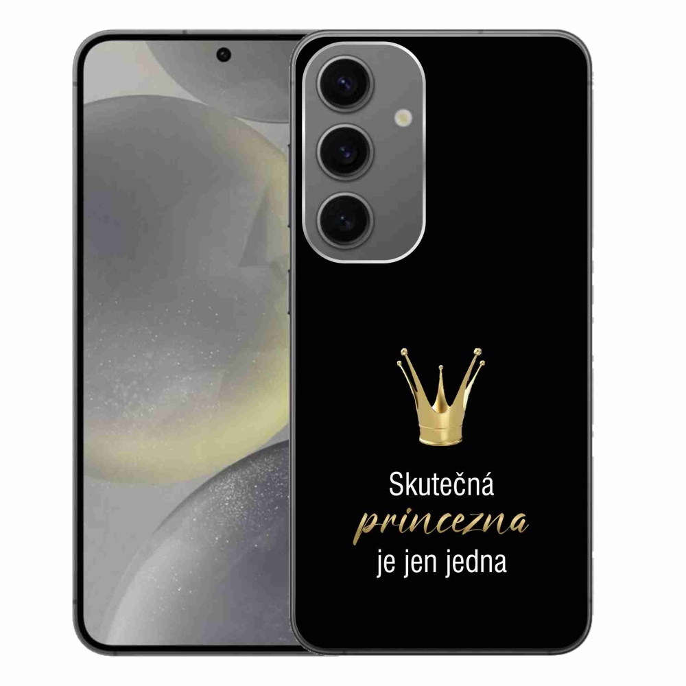 Gélový kryt mmCase na Samsung Galaxy S24+ - skutočná princezná čierne pozadie