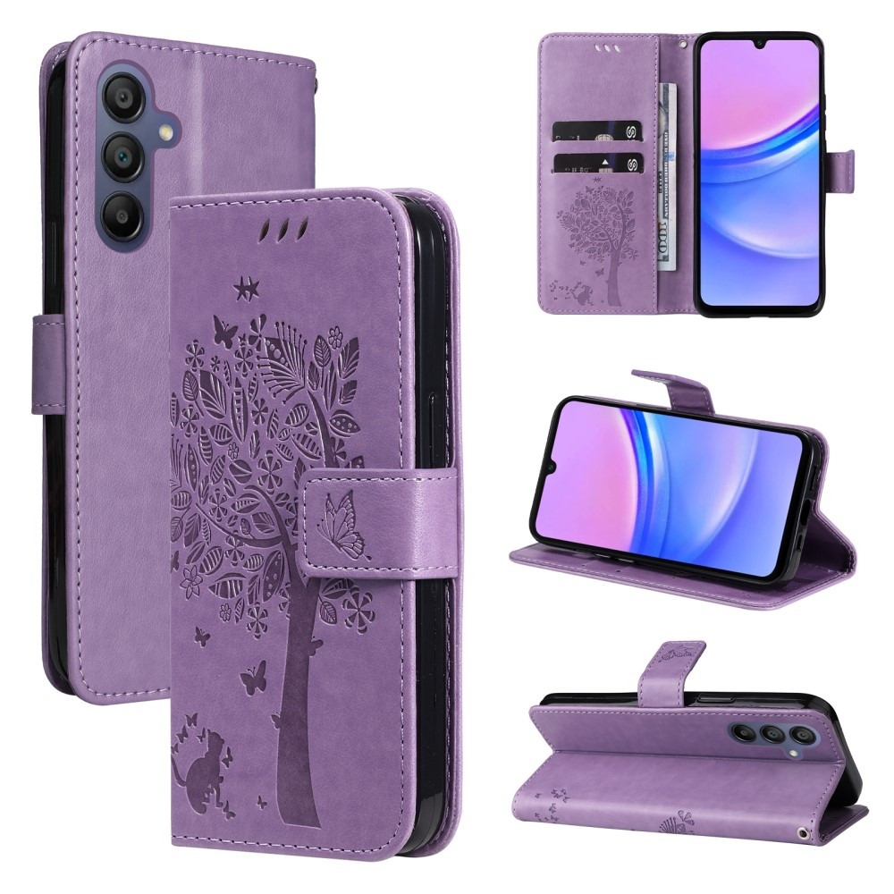 Trees knižkové púzdro na Samsung Galaxy A16 4G/5G/A26 5G - svetlofialové