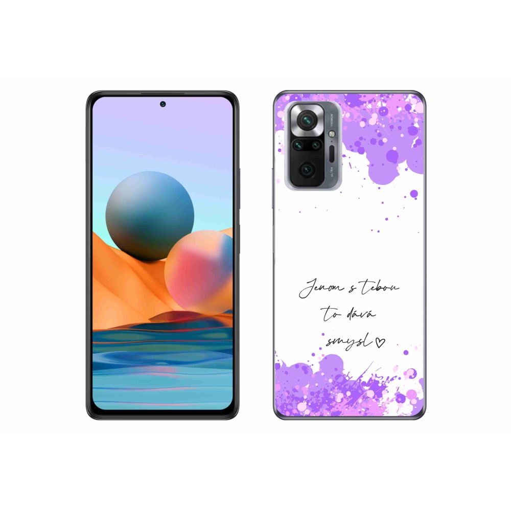 Gélový kryt mmCase na Xiaomi Redmi Note 10 Pro - zamilovaný text biele pozadie