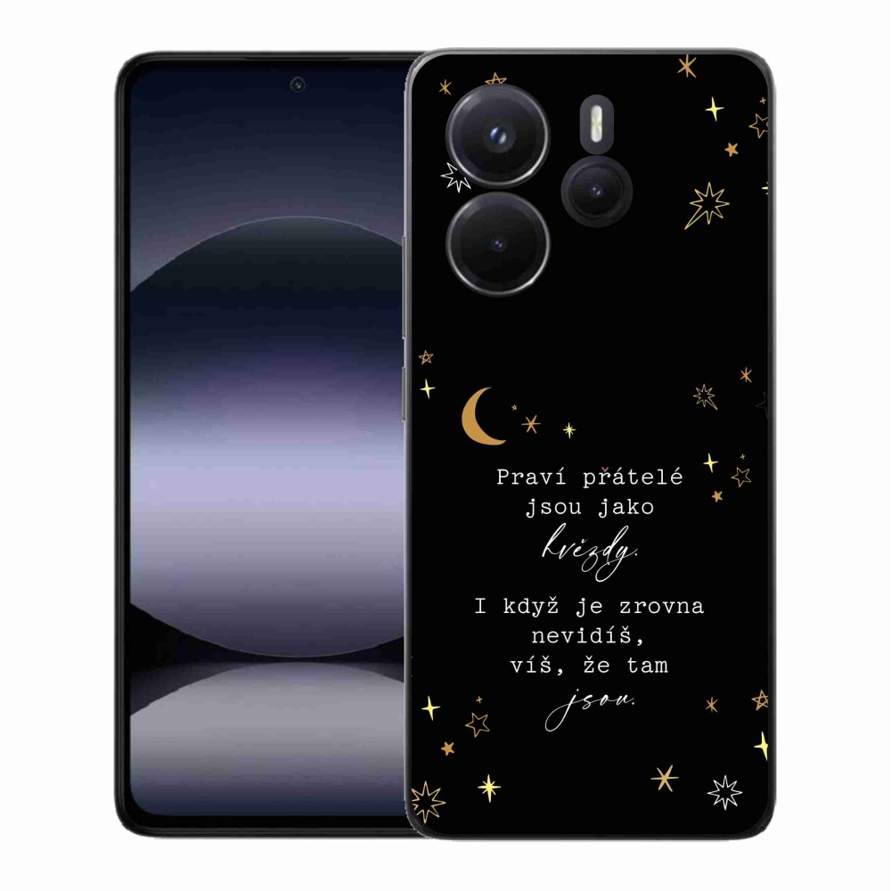 Gélový kryt mmCase na Xiaomi Redmi Note 14 - citát 6 čierne pozadie