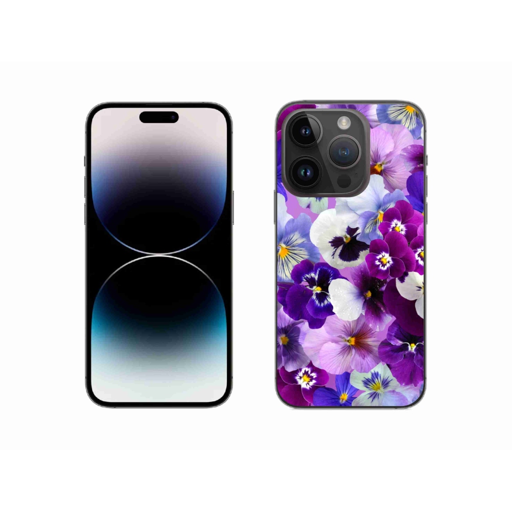 Gélový kryt mmCase na iPhone 14 Pro - kvety 9