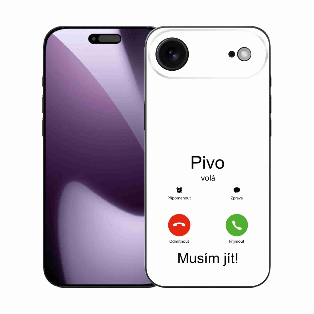 Gélový kryt mmCase na iPhone 17 Air - vtipný text 14 biele pozadie