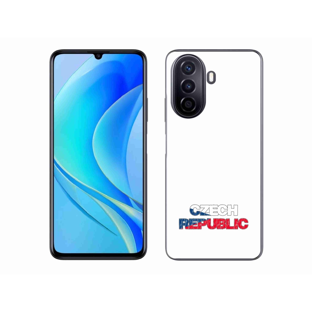 Gélový kryt mmCase na Huawei Nova Y70 - Czech Republic biele pozadie