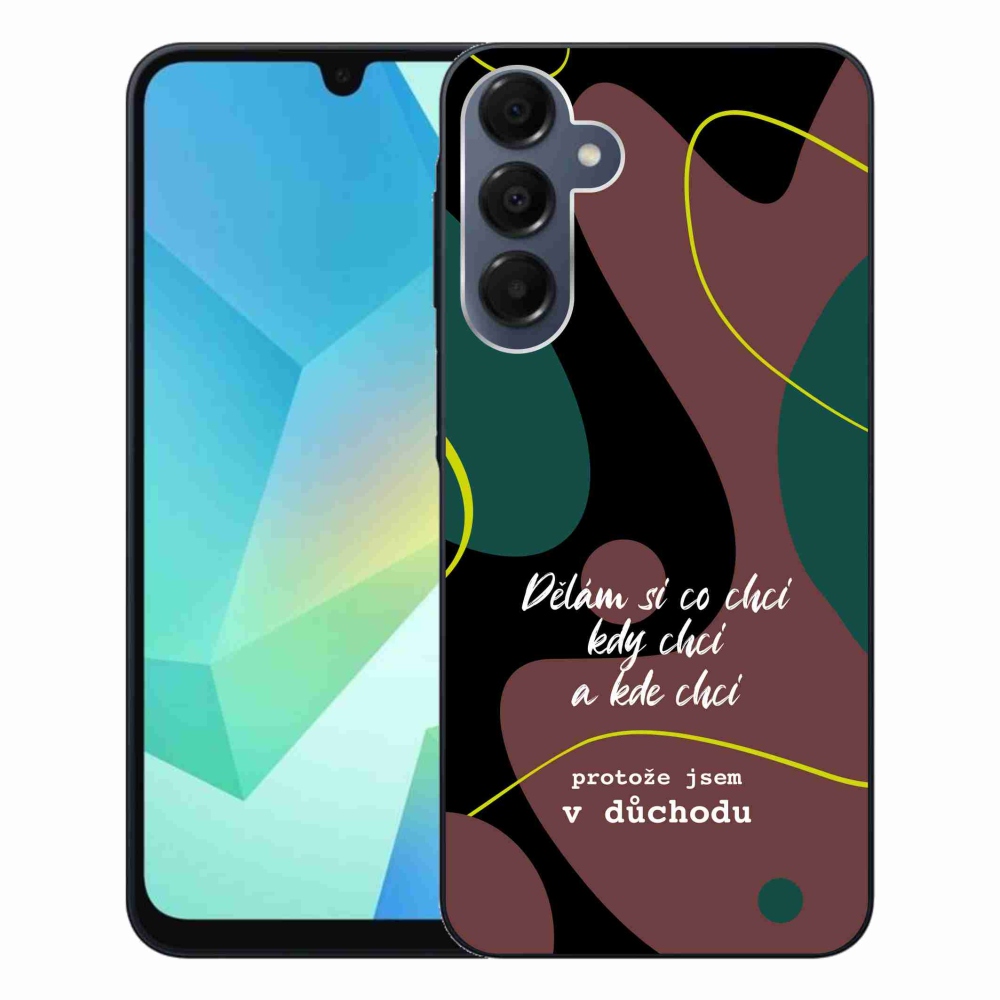 Gélový kryt mmCase na Samsung Galaxy A16 4G/5G - vtipný text 10 čierne pozadie