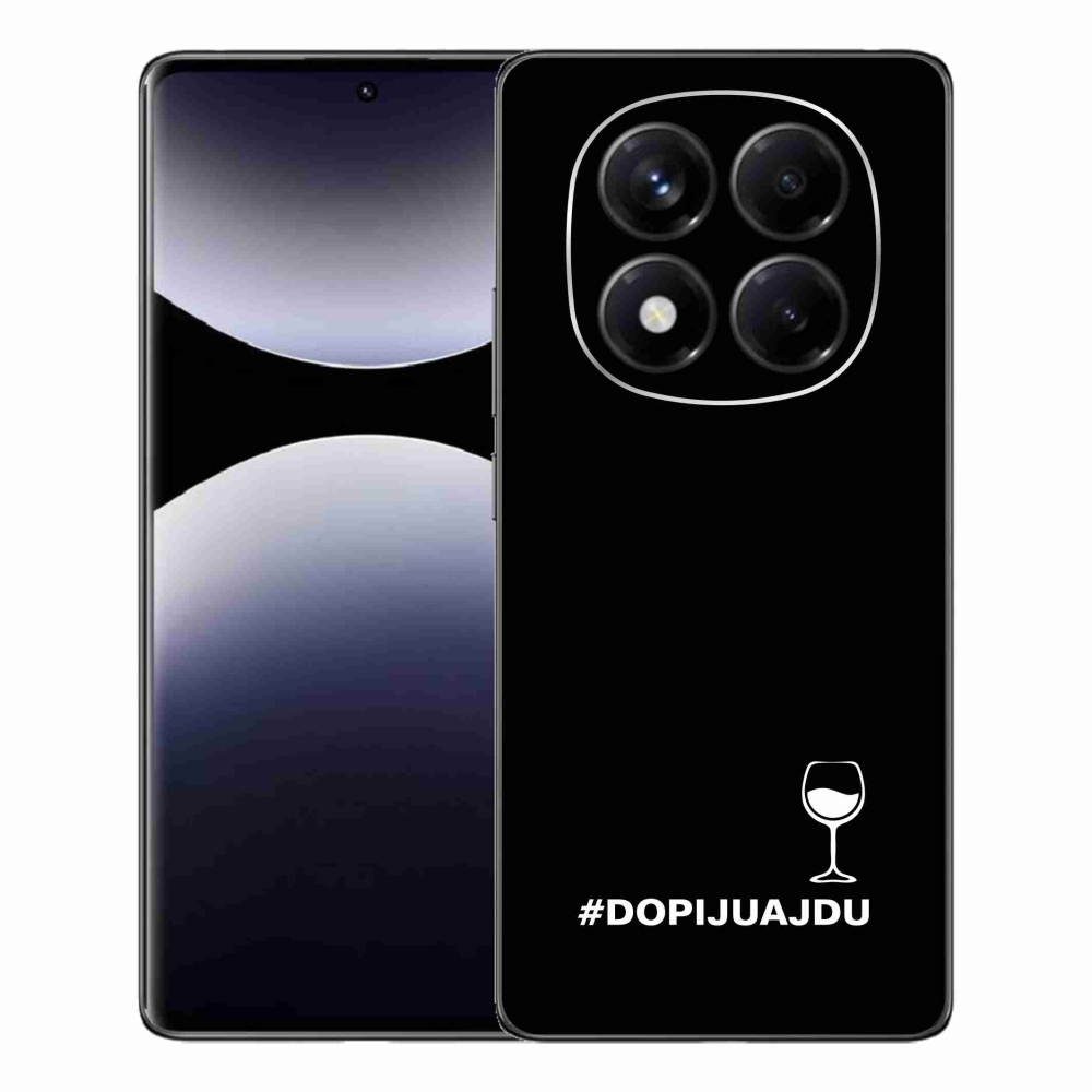 Gélový kryt mmCase na Xiaomi Redmi Note 14 Pro - vínny motív čierne pozadie