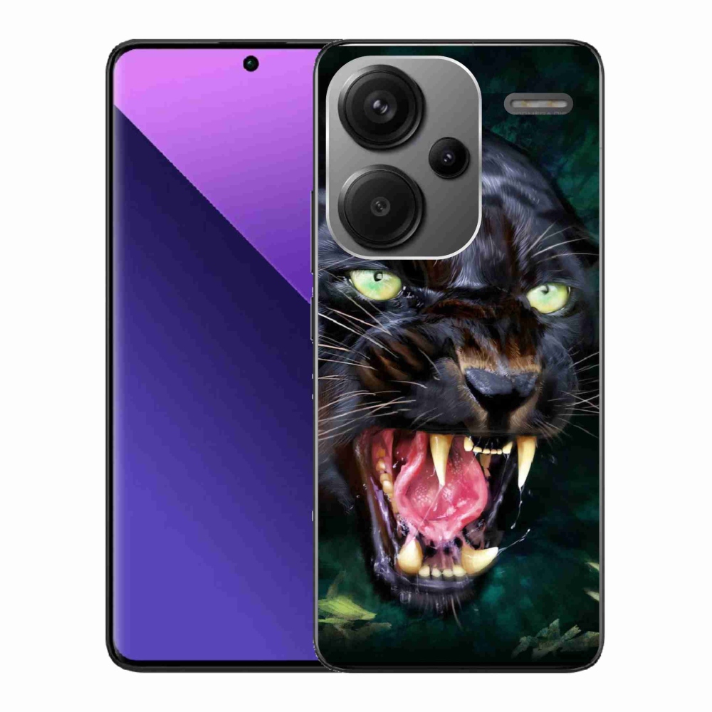 Gélový kryt mmCase na Xiaomi Redmi Note 13 Pro+ 5G - rozzúrený čierny panter