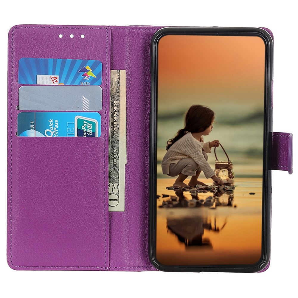 Litchie knižkové púzdro na Xiaomi Redmi Note 13 Pro 4G/Poco M6 Pro - fialové