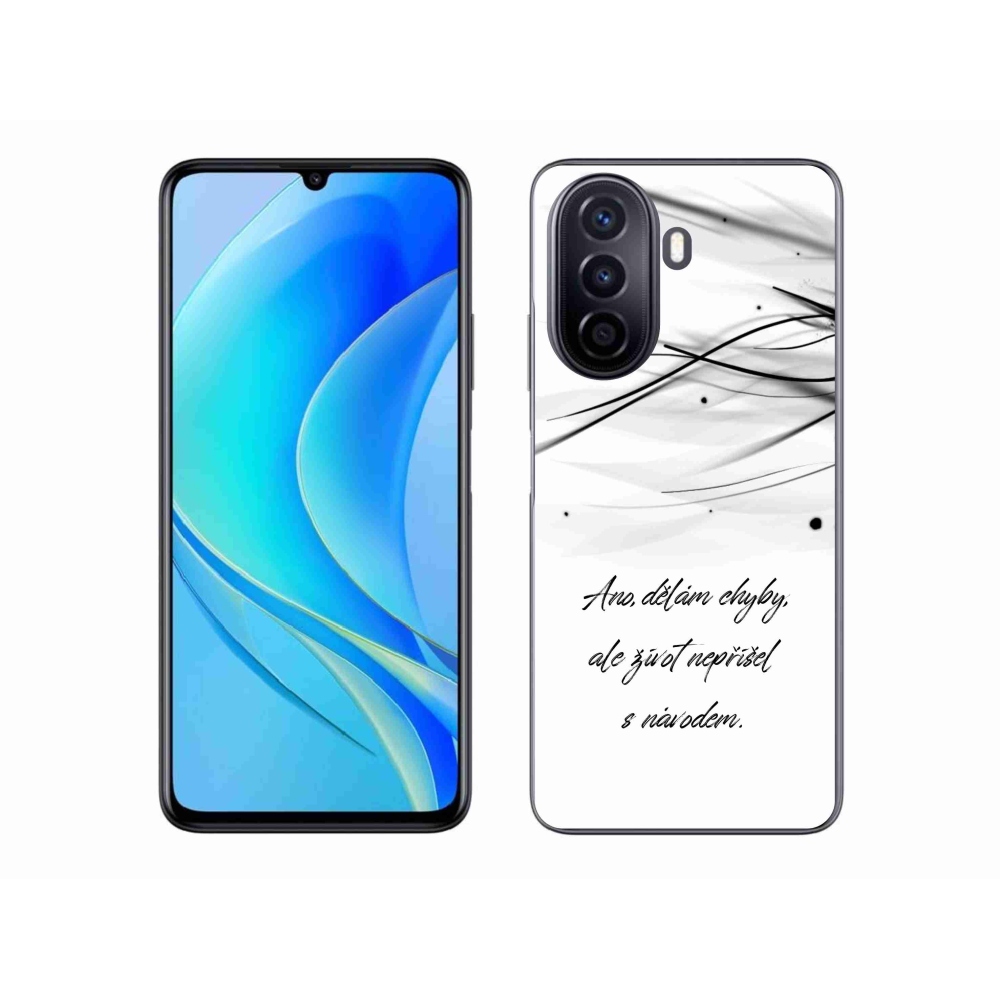 Gélový kryt mmCase na Huawei Nova Y70 - citát biele pozadie