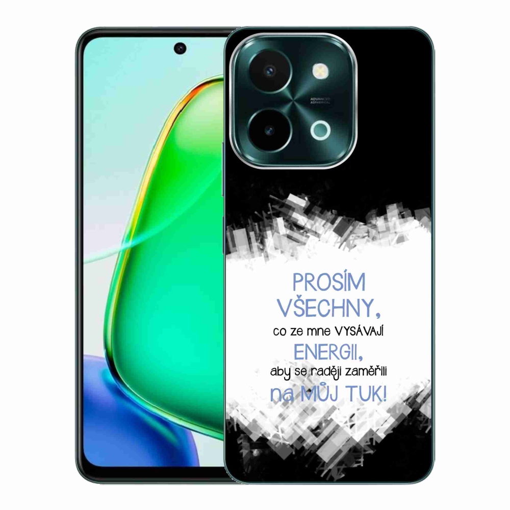 Gélový kryt mmCase na Vivo Y28 - vtipný text 1 modrý