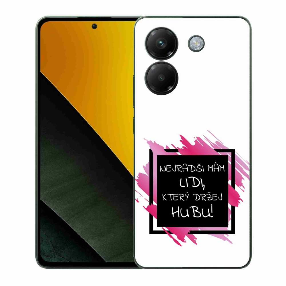 Gélový kryt mmCase na Xiaomi Poco M7 Pro 5G - vtipný text 7 čiernobiele pozadie