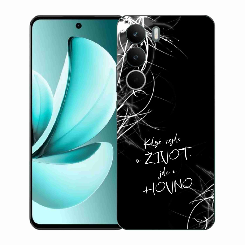 Gélový kryt mmCase na Realme C71 - vtipný text 16 čierne pozadie