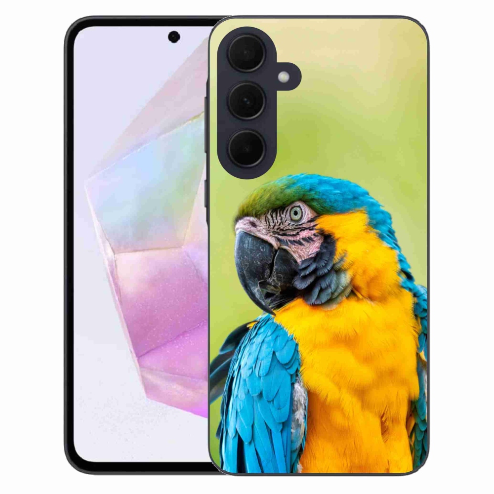 Gélový obal mmCase na Samsung Galaxy A35 5G - papagáj ara 2