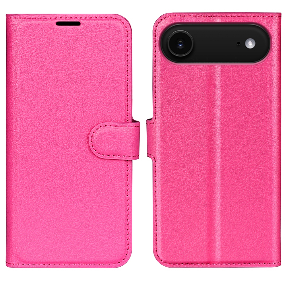 Litchi knižkové púzdro na iPhone 17 Air - rose