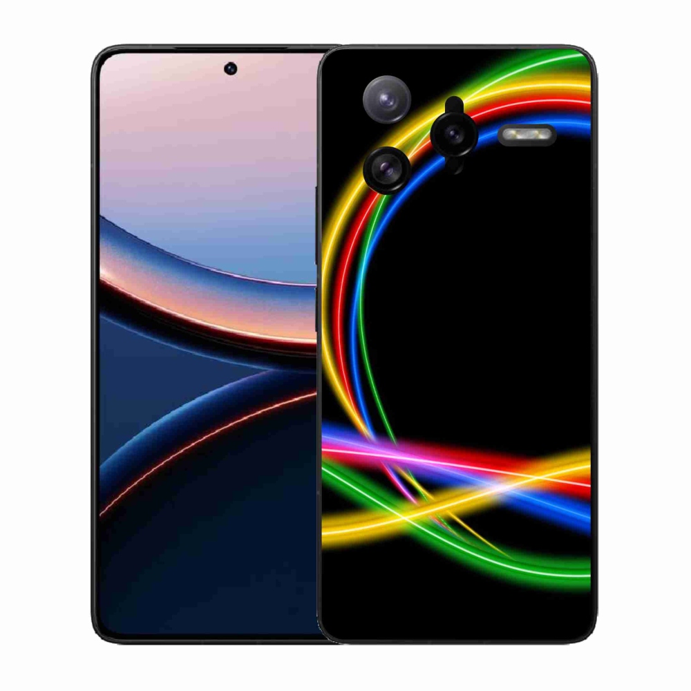 Gélový kryt mmCase na Xiaomi Poco F7 Ultra - neónové kruhy