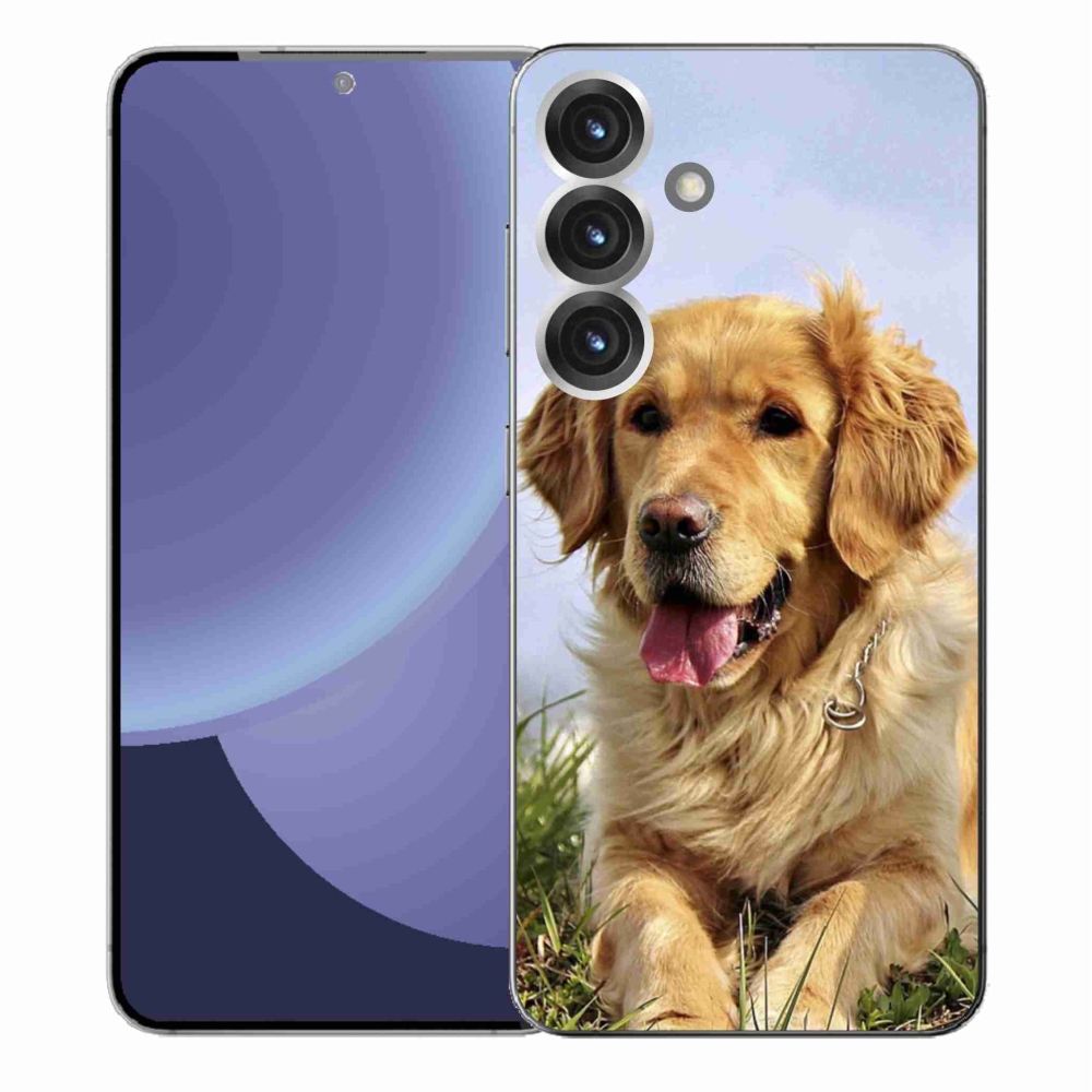 Gélový kryt mmCase na Samsung Galaxy S25+ - zlatý retriever
