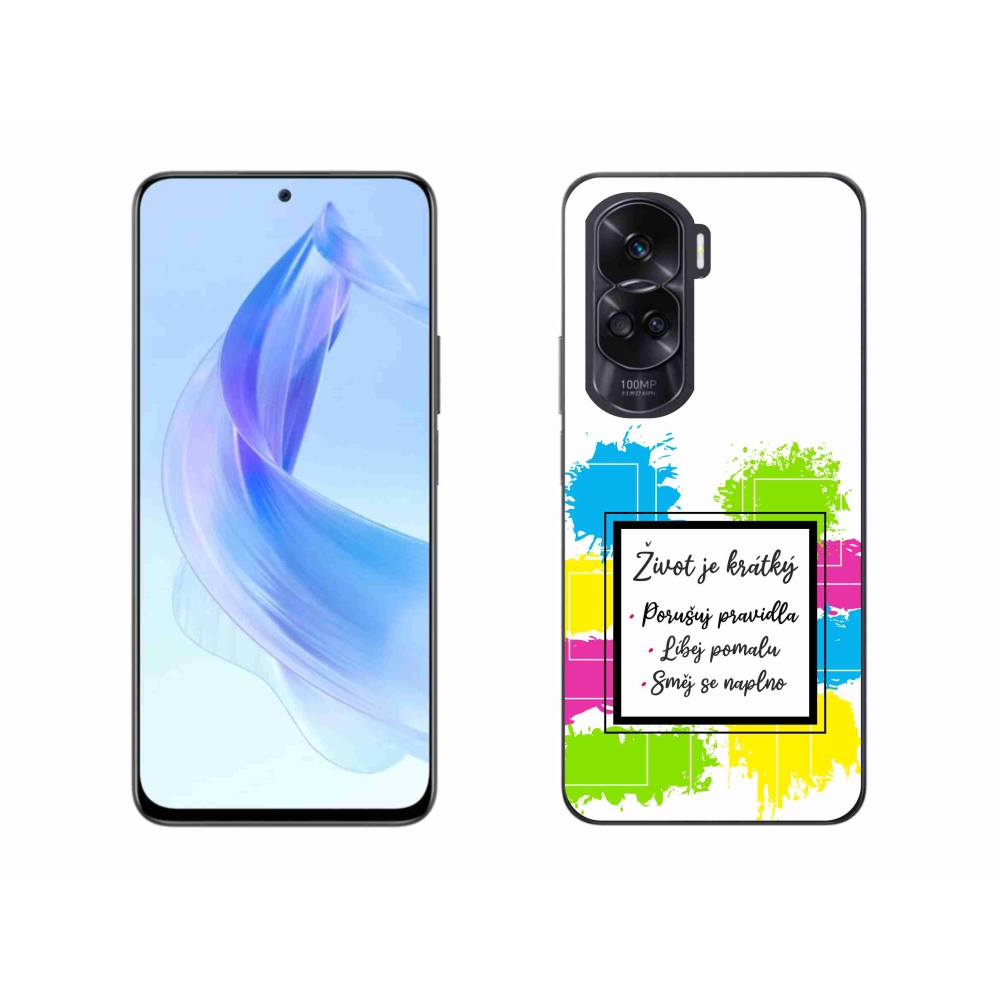 Gélový kryt mmCase na Honor 90 Lite - citát 5 biele pozadie