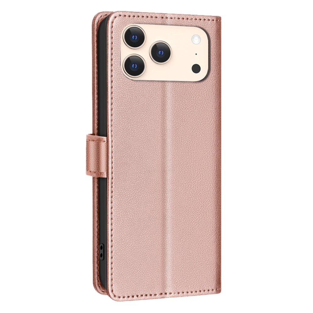 BINFEN knižkové púzdro na iPhone 17 Pro - ružovozlaté