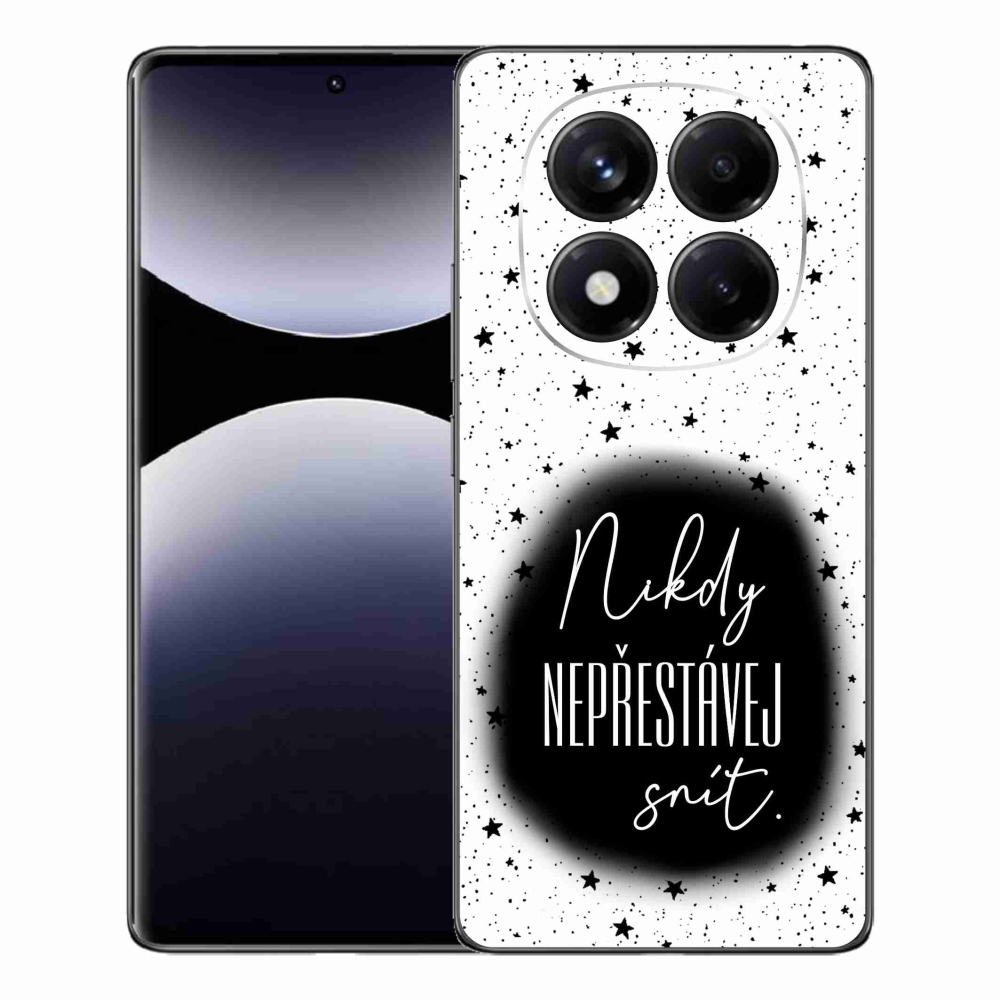Gélový kryt mmCase na Xiaomi Redmi Note 14 Pro - citát 1 čiernobiele pozadie