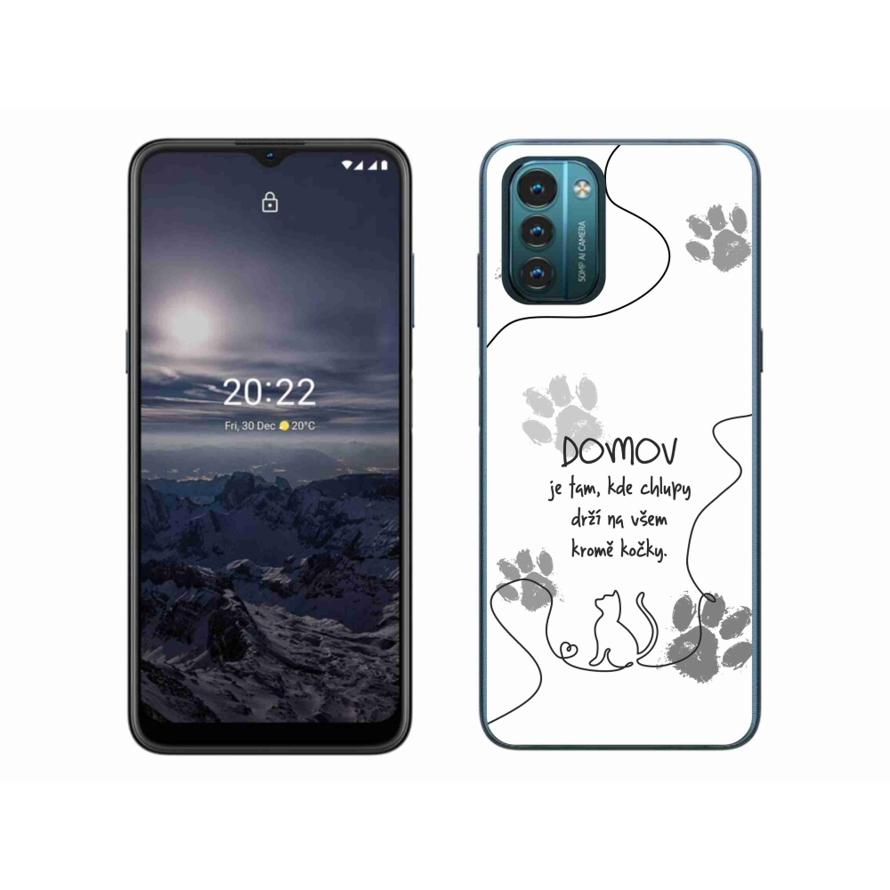 Gélový kryt mmCase na Nokia G11/G21 - mačacie motív biele pozadie