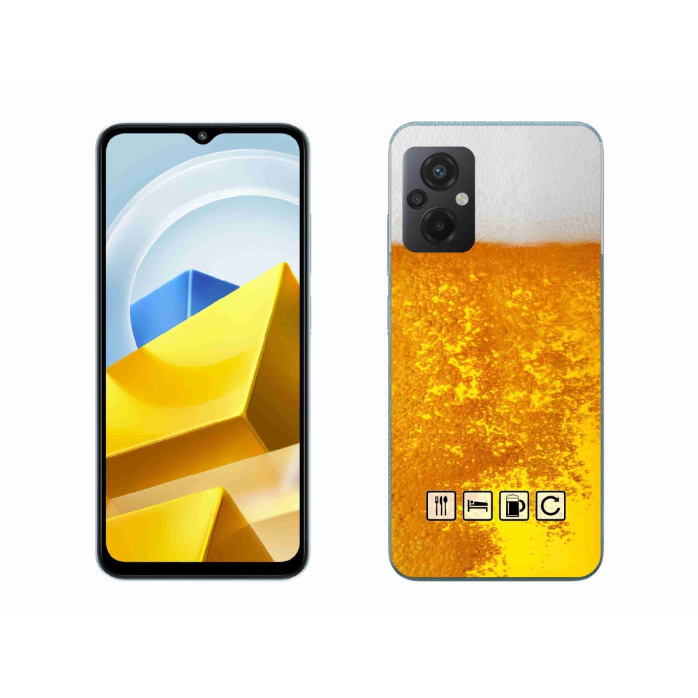 Gélový kryt mmCase na Xiaomi Poco M5 4G - pivný motív 3