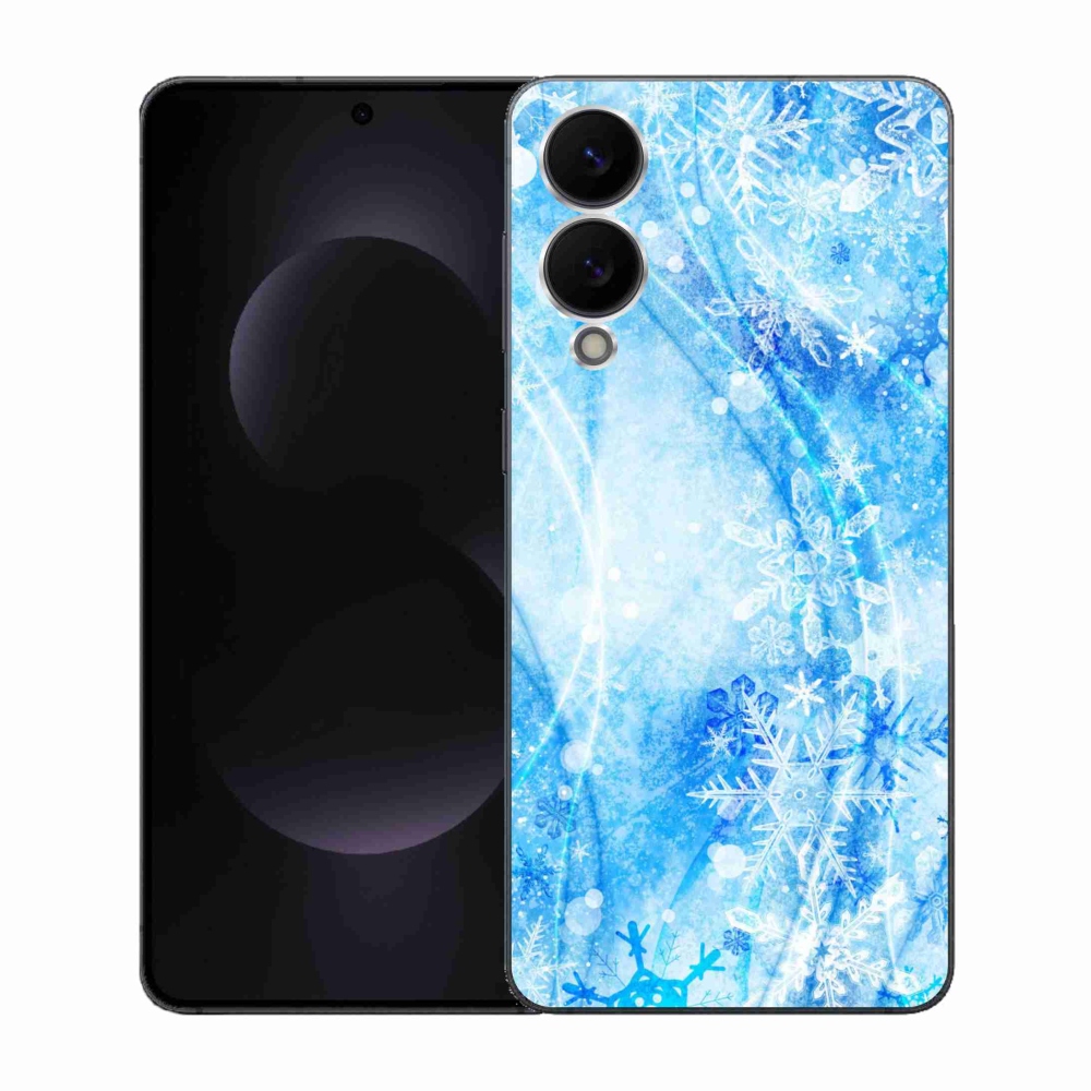 Gélový kryt mmCase na Samsung Galaxy S25 Edge - snehové vločky