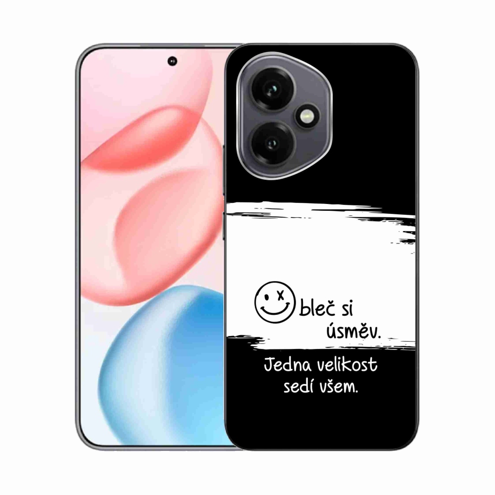 Gélový kryt mmCase na Honor 400 - vtipný text 8 bieločierne pozadie