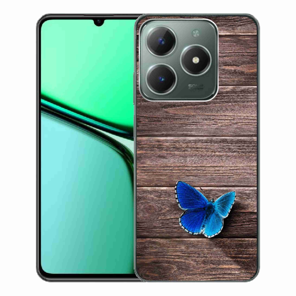Gélový kryt mmCase na Realme C61 - modrý motýľ 1