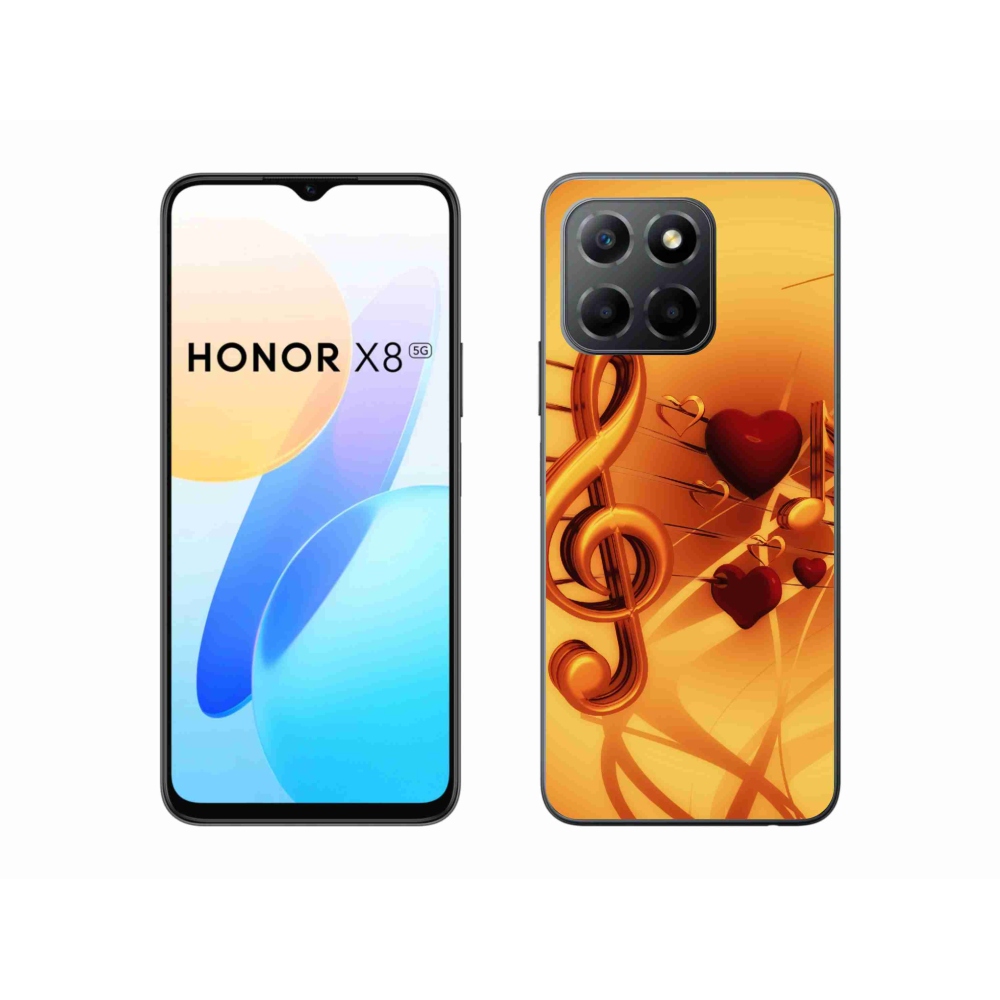 Gélový kryt mmCase na Honor X8 5G - noty