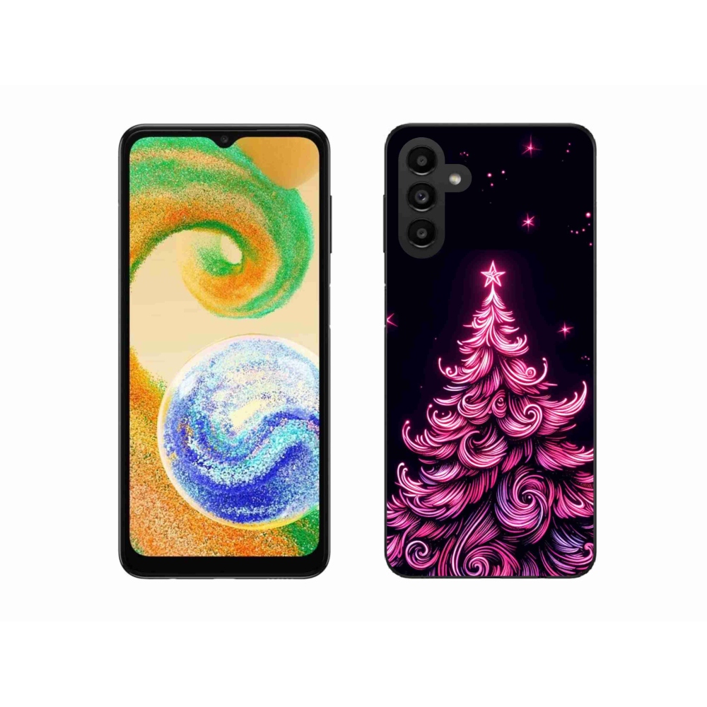 Gélový kryt mmCase na Samsung Galaxy A04s (164.7x76.7x9.1mm) - neónový vianočný stromček 2