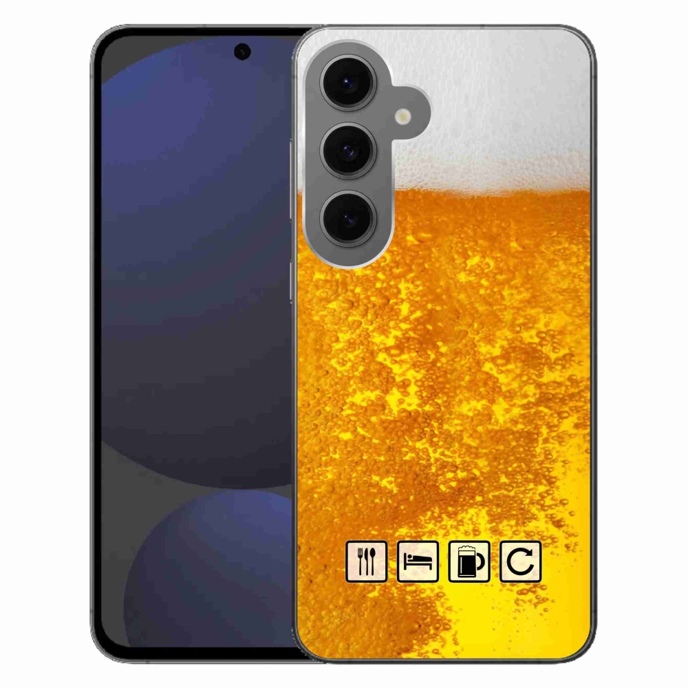 Gélový kryt mmCase na Samsung Galaxy S24 FE - pivný motív 3