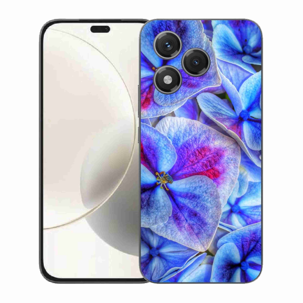 Gélový kryt mmCase na Honor 400 Lite - modré kvety 1