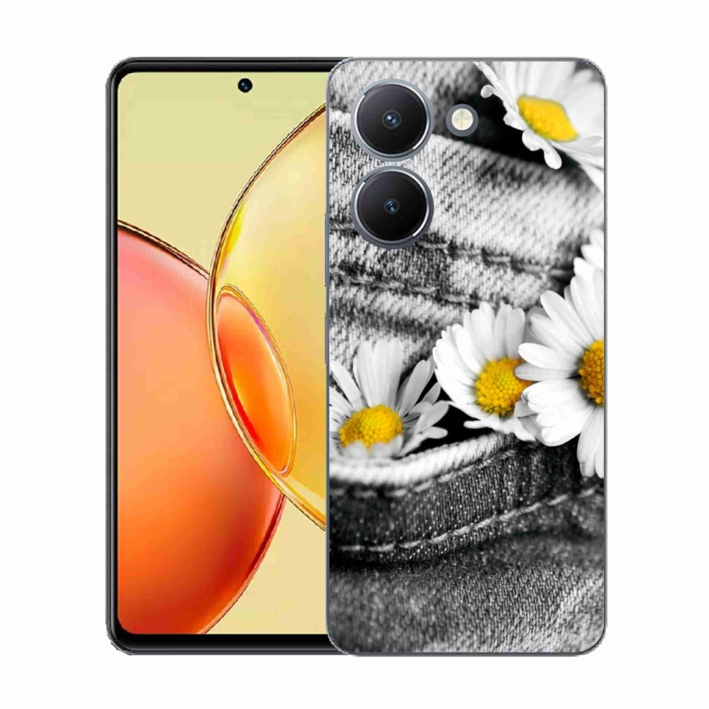 Gélový kryt mmCase na Vivo Y36 - margarétky