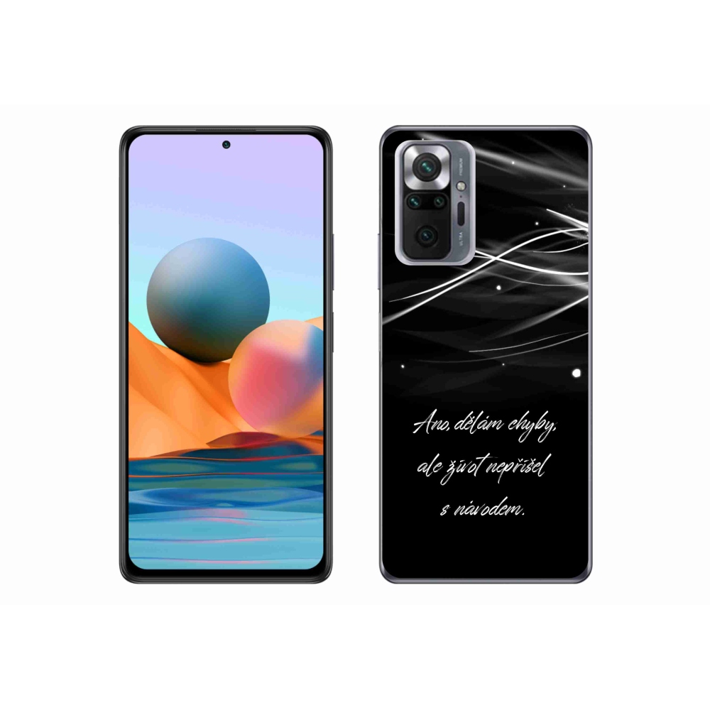Gélový kryt mmCase na Xiaomi Redmi Note 10 Pro - citát čierne pozadie