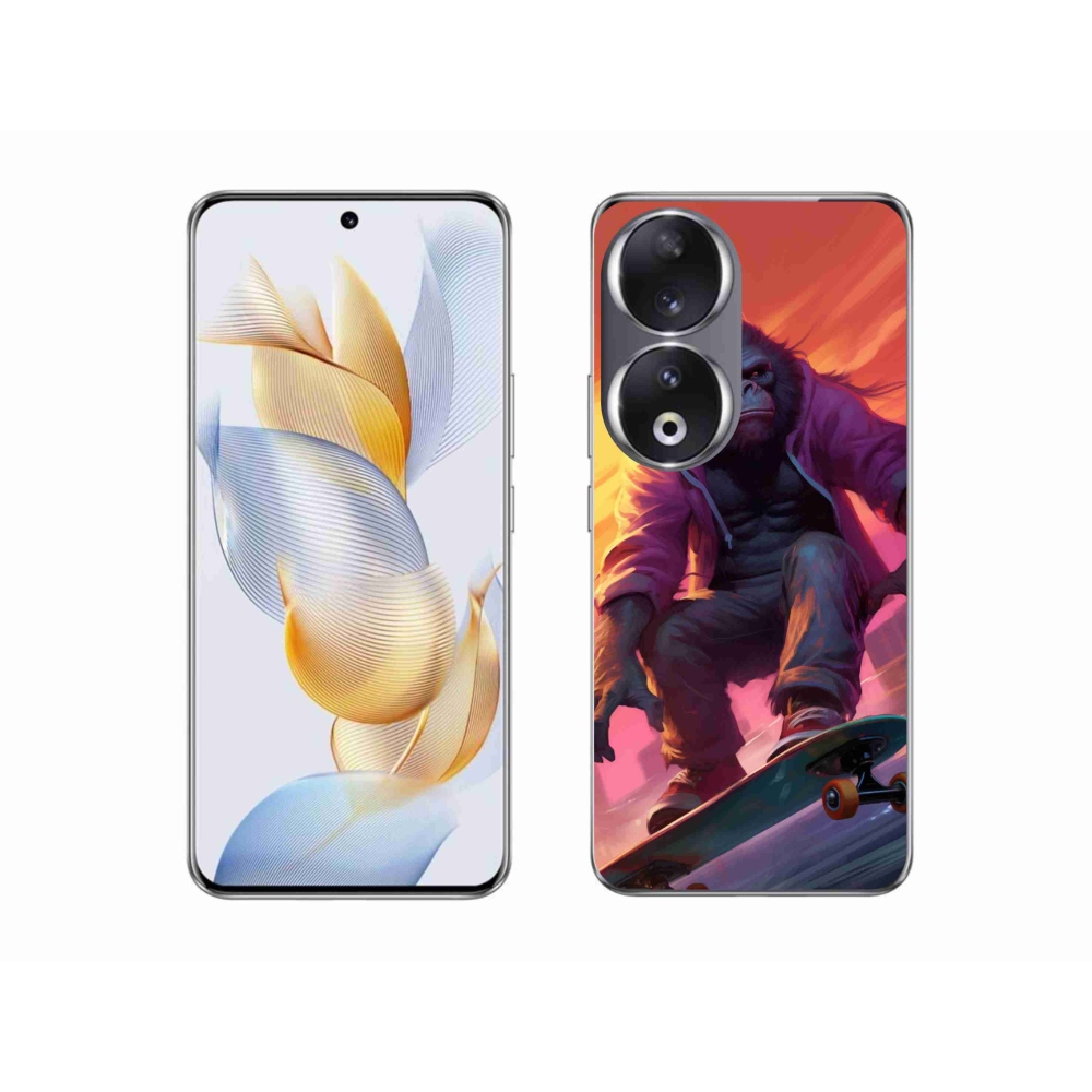 Gélový kryt mmCase na Honor 90 - gorila na skateboarde