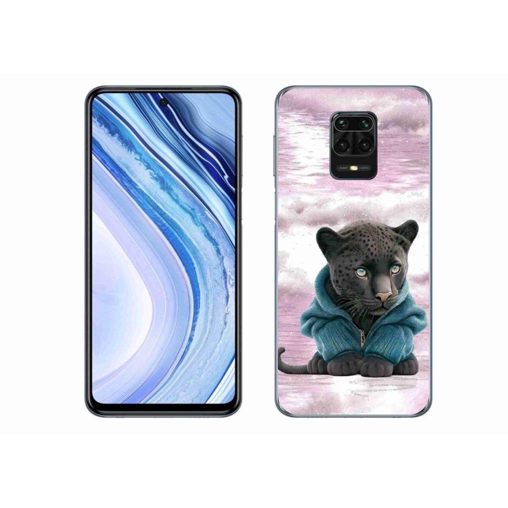 Gélový kryt mmCase na Xiaomi Redmi Note 9S - čierny panter vo svetri