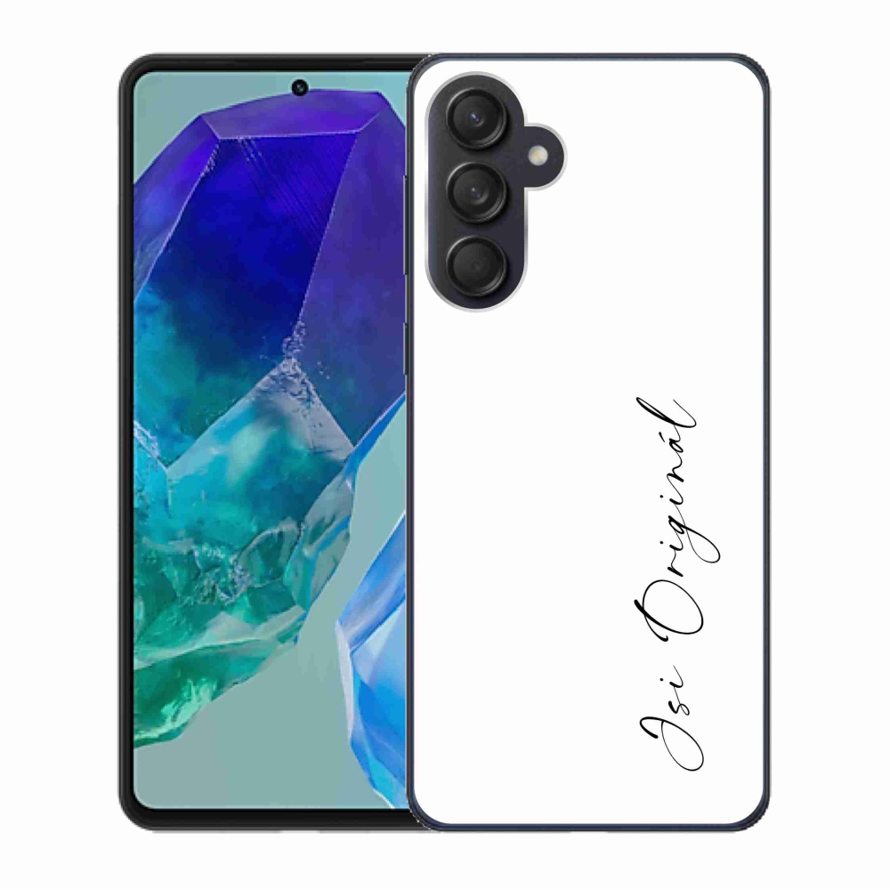 Gélový kryt mmCase na Samsung Galaxy M55 5G - si originál biele pozadie