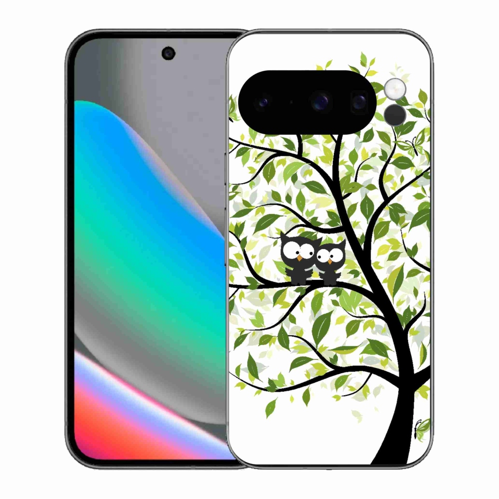 Gélový kryt mmCase na Google Pixel 10 Pro - malej sovy na strome