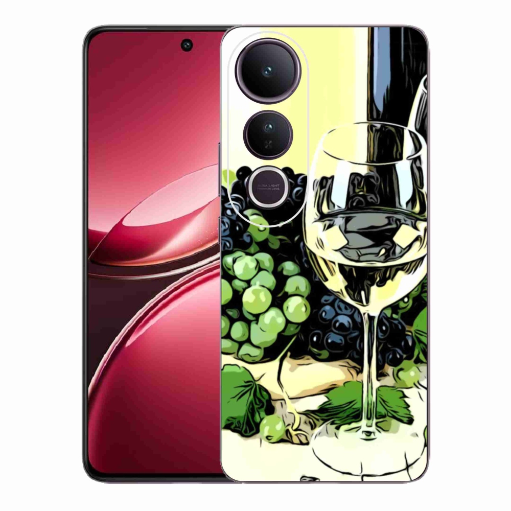 Gélový kryt mmCase na Vivo V50 Lite 4G/5G - pohár vína