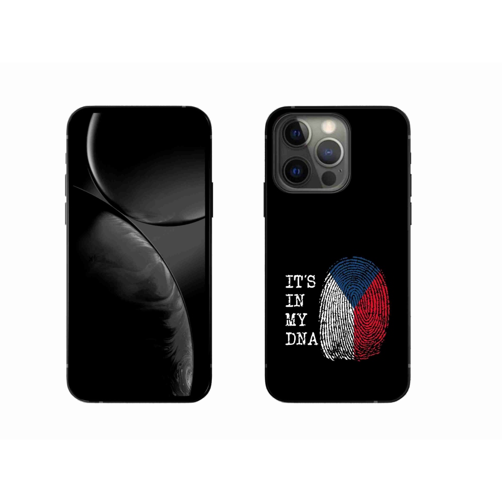 Gélový kryt mmCase na iPhone 13 Pro 6.1 - vlajka odtlačok prsta čierne pozadie