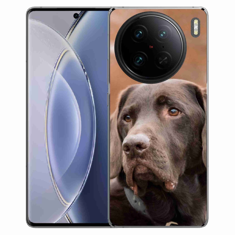 Gélový obal mmCase na Vivo X90 Pro - hnedý labrador