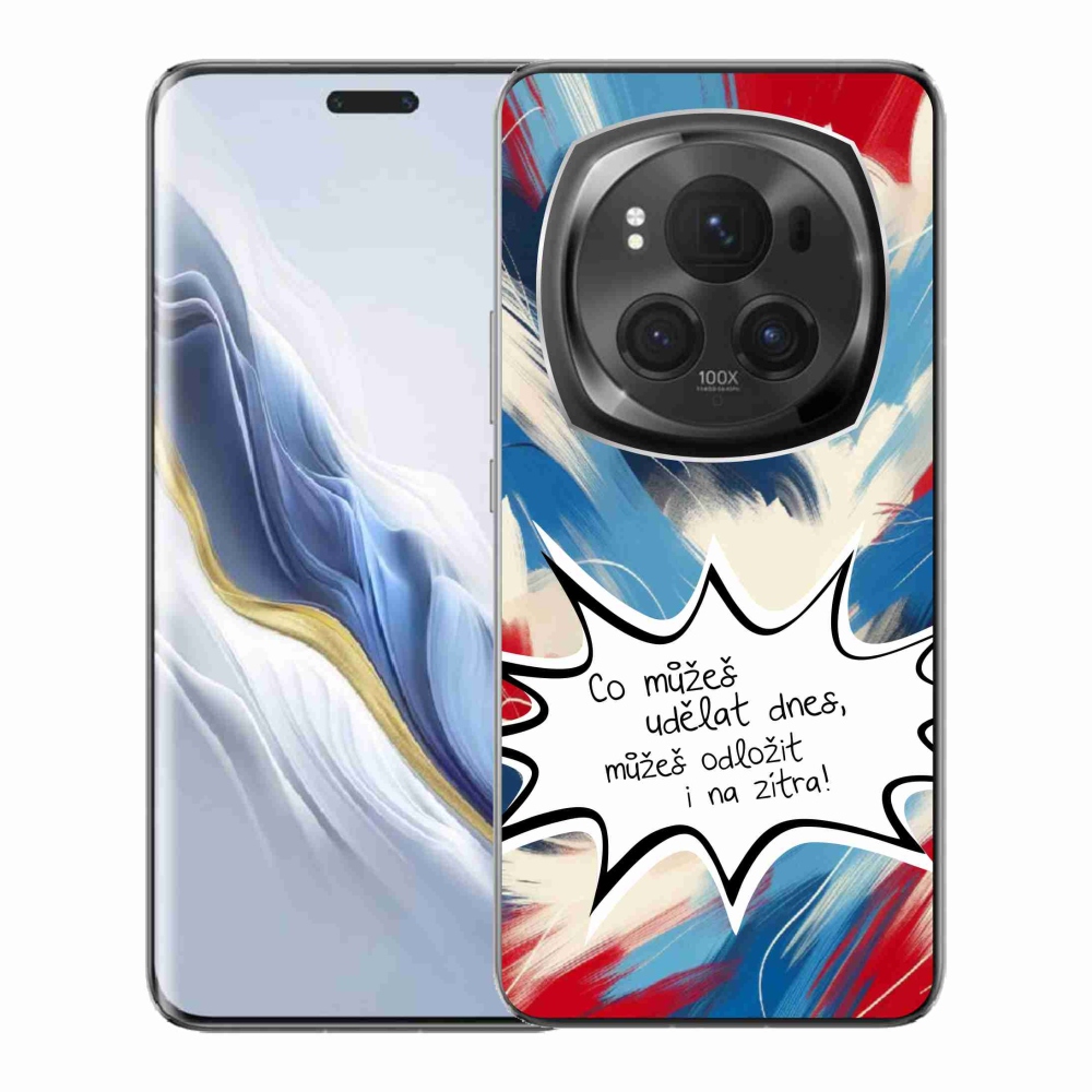 Gélový kryt mmCase na Honor Magic 6 Pro 5G - vtipný text 9 biele pozadie