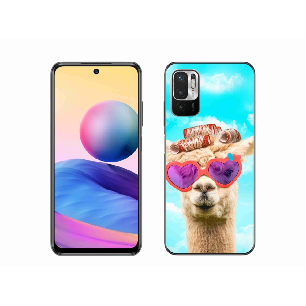 Gélový kryt mmCase na Xiaomi Redmi Note 10 5G - lama s okuliarmi