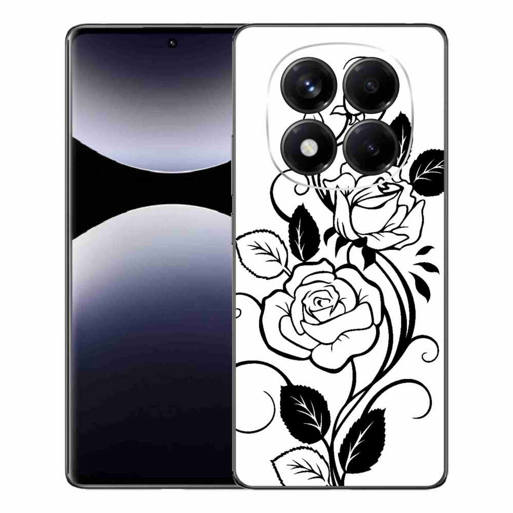 Gélový kryt mmCase na Xiaomi Redmi Note 14 Pro - čiernobiela ruža