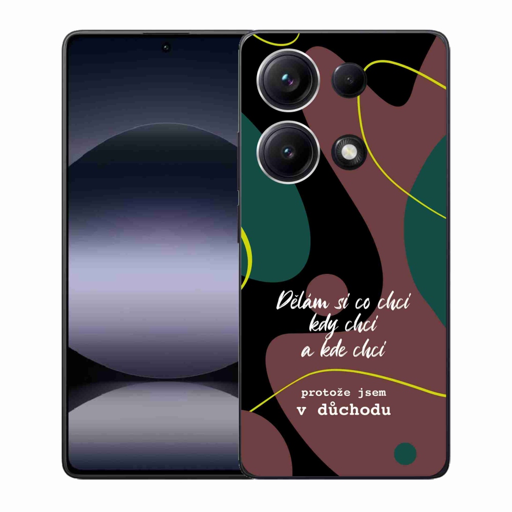 Gélový kryt mmCase na Xiaomi Redmi Note 14S - vtipný text 10 čierne pozadie