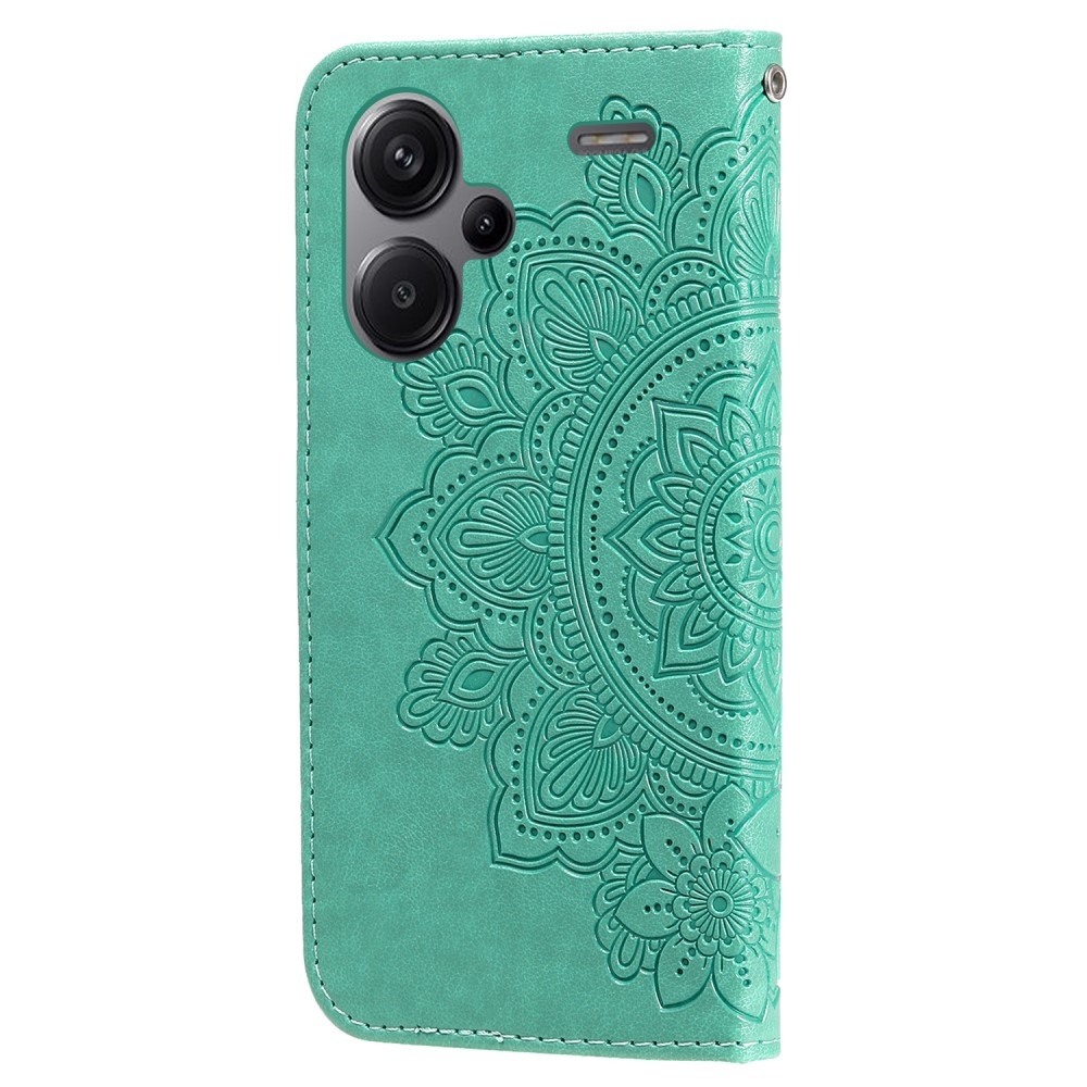 Mandala knižkové púzdro na Xiaomi Redmi Note 13 Pro+ 5G - modrozelené