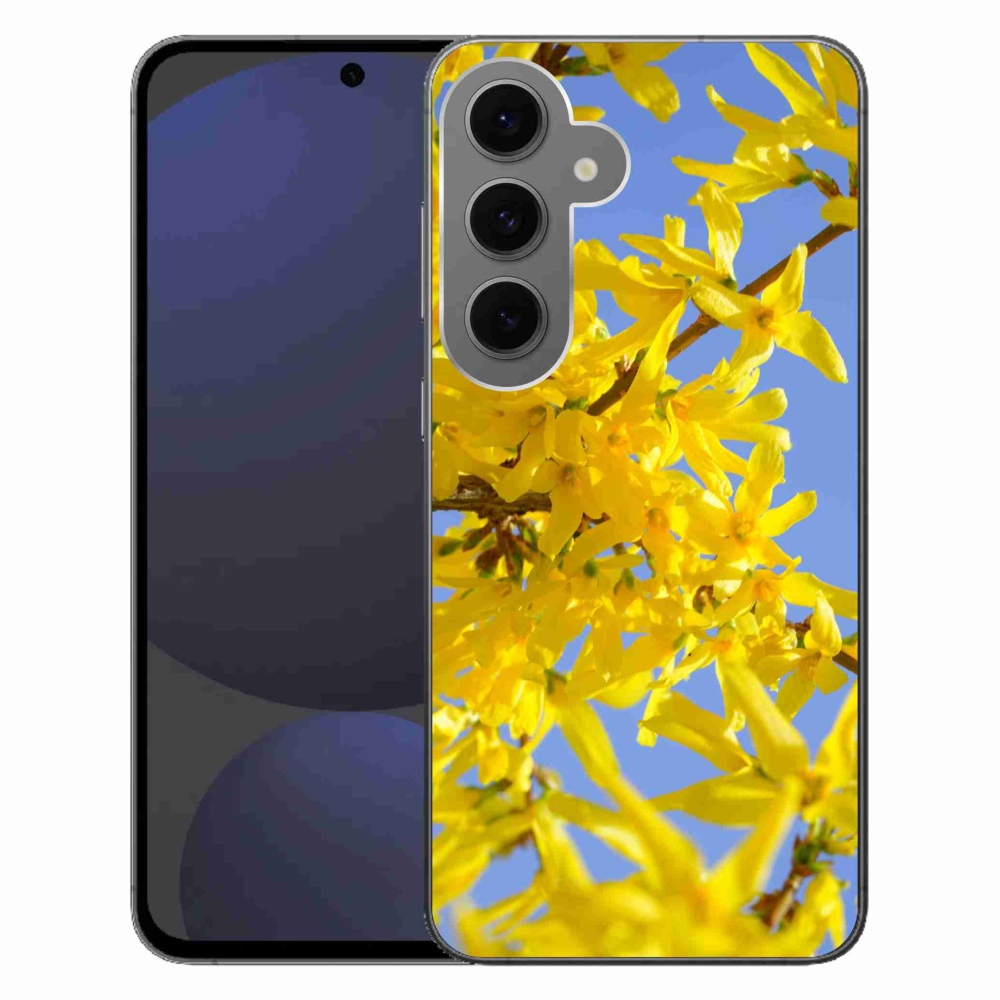 Gélový kryt mmCase na Samsung Galaxy S24 FE - žlté kvety