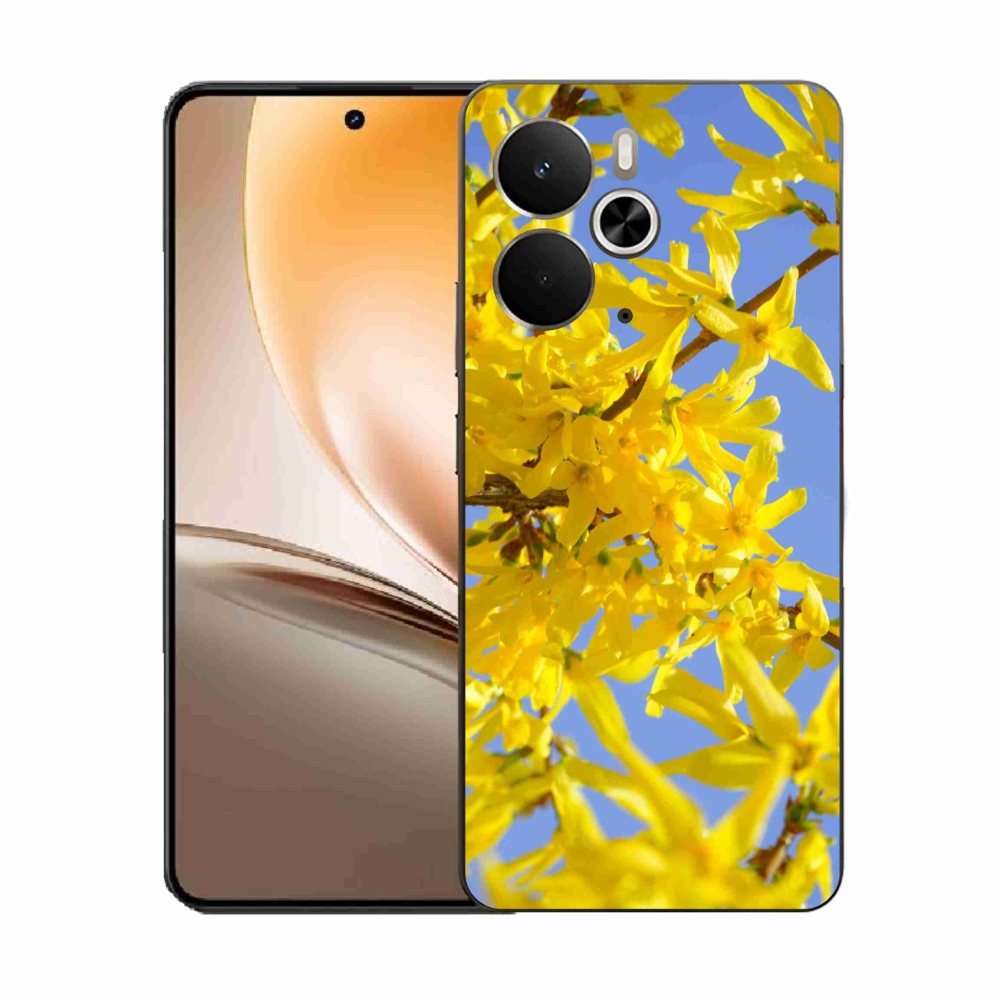 Gélový kryt mmCase na Realme 14 5G - žlté kvety