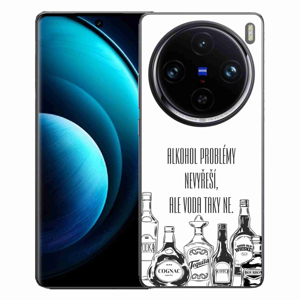 Gélový kryt mmCase na Vivo X100 Pro 5G - vtipný text biele pozadie